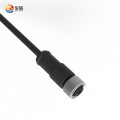 M12 un código con conector impermeable de cabeza recta hembra